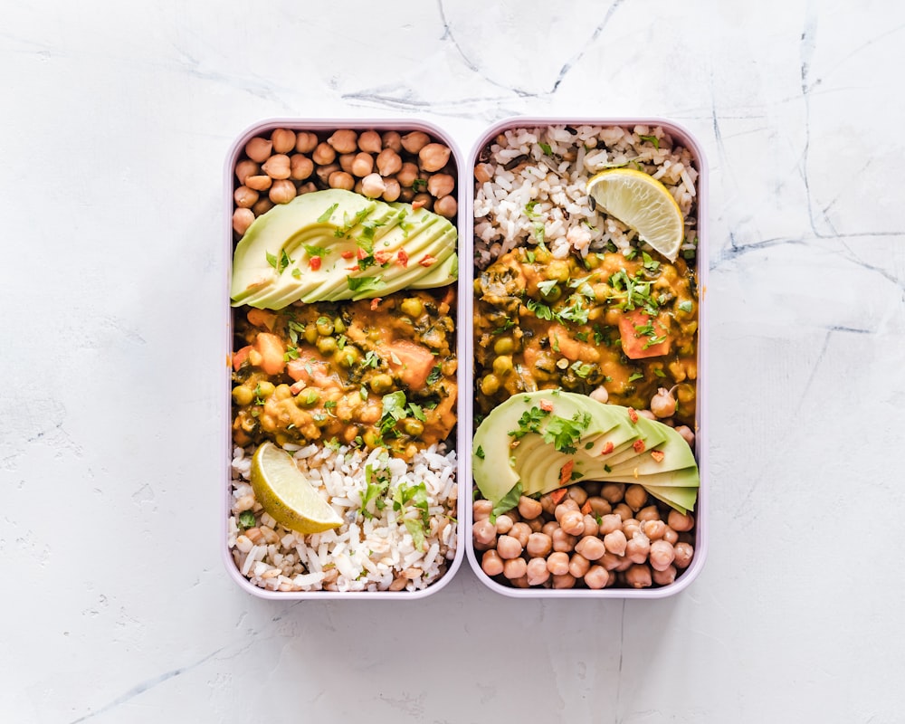 Balanced nutrition with fresh vegetables and grains